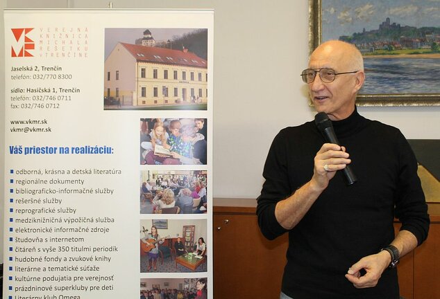 Beseda so spisovateľom J. Banášom, spojená s prezentáciou jeho najnovšieho románu Velestúr